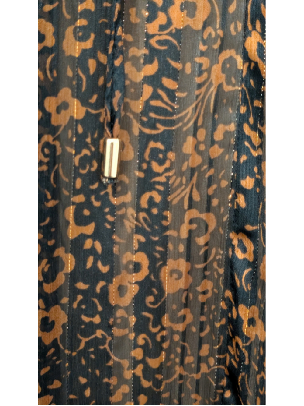 Women's Buddy Love Dress Size M Black Orange Floral Tiered - Picture 5 of 11